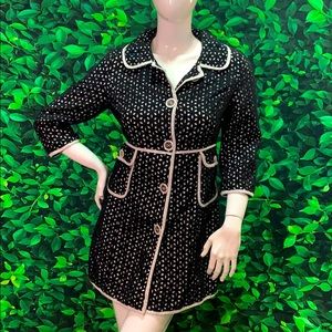 ELLA ROSE eyelet laser cut retro car coat 10 m fun